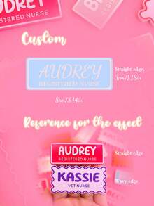 Custom Name Badge, Custom Acrylic Name Tag, Name Badge Nurses, Personalized Text And Exclusive Design Name Badges, Clothing Backpack Pins, Name Badges - Multicolor - View 7