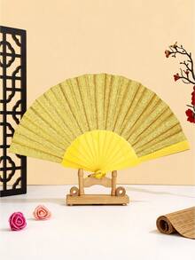 Shiny Fabric Folding Fan, Summer Essential, Suitable For Festivals, Music Events, Parties And Beach, Unique Fan Brings You Unique Charm - A - View 8