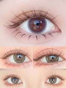120pcs C-Curl Flared False Eyelashes, Segmented Built-In Adhesive Strip, Brown Realistic Lashes, Suitable For Beginners, Daily Wear, With Adhesive Strip, Can Extend Lashes - C - View 7