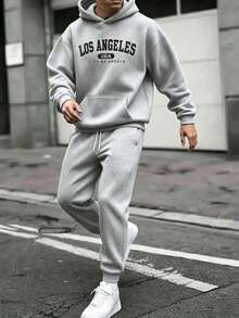 Impala Men Hoodie Co-Ords - Grey - View 1