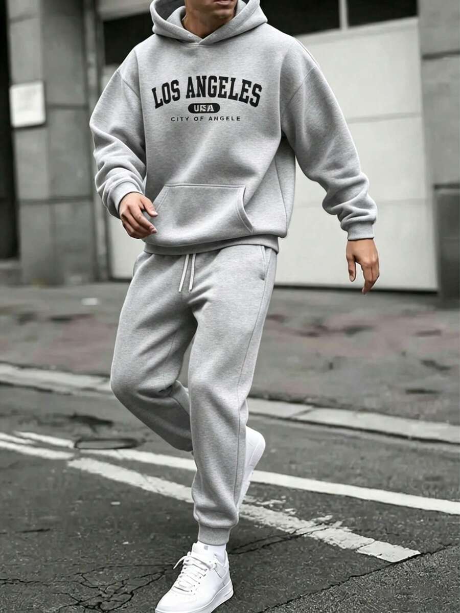 Impala Men Hoodie Co-Ords - Grey - View 1
