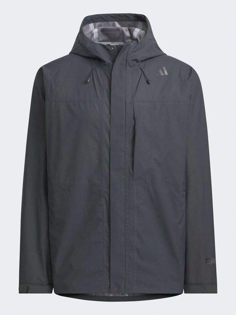 Adidas Men's Spring/Autumn Outdoor Casual Sports Hooded Jacket Woven Softshell Coat JM0978 - Dark Heather Gray - View 1