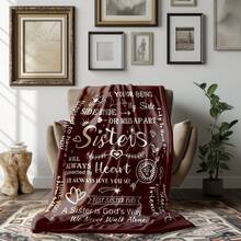 1pc Burgundy Envelope Flannel Blanket, Novel Soft And Comfortable Flannel Blanket For Nap, Office, School, Home, Picnic, Travel, Gift - Multicolor - View 6