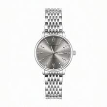 1pc Men's Mechanical Style Transparent Case Back Business Fashion Highly Attractive Wristwatch - Silver - View 5