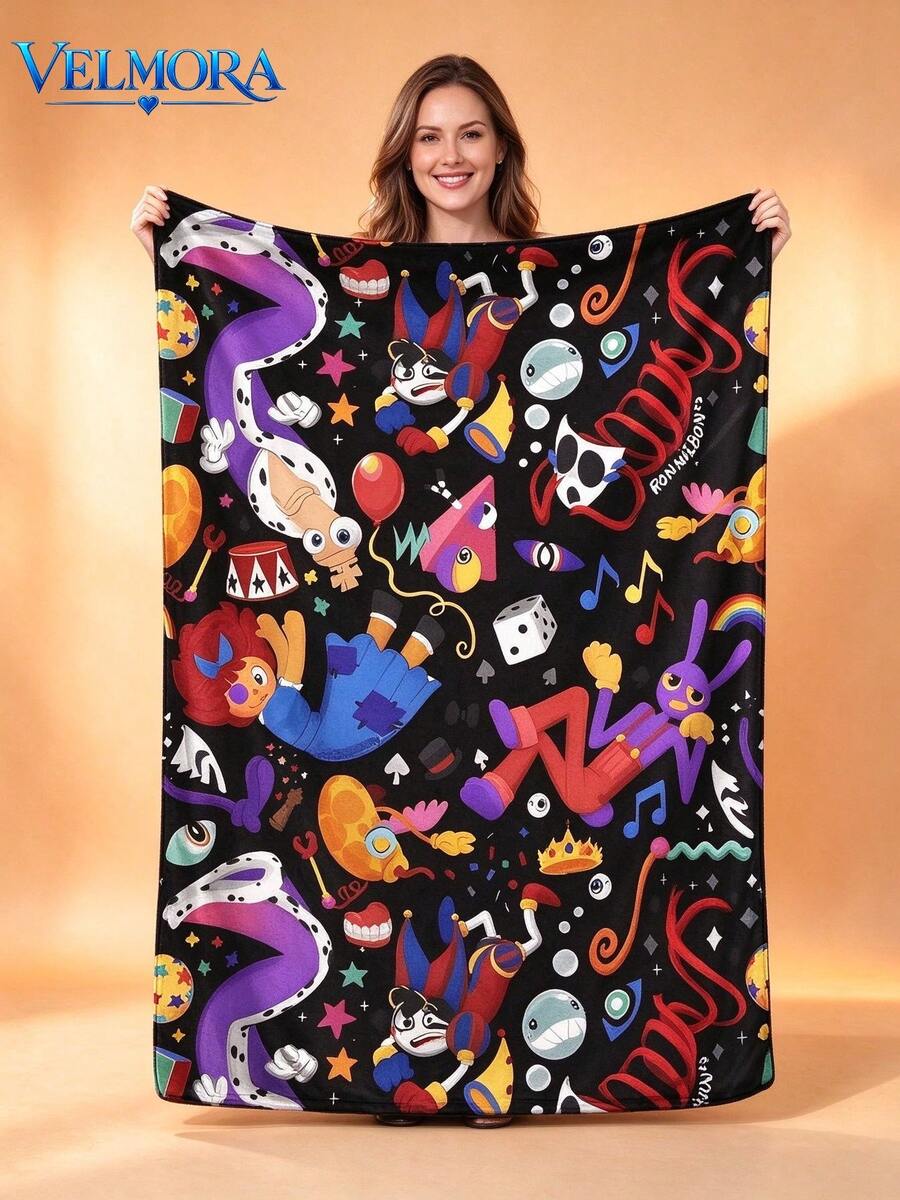 Flannel Throw Blanket,A-Amazing D-Digital Anime Circus Cozy Super Soft ...