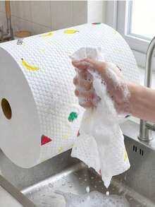 90% Powerful Stain Removal Microfiber Kitchen Cloth Roll, Multi-Functional Soft High Absorbent Cleaning Cloth, Glass Cleaning Cloth, Lint-Free And Streak-Free, Suitable For Car Cleaning, Kitchen Utensils, Bathroom Cleaning, Household Cleaning Supplies - A - View 2
