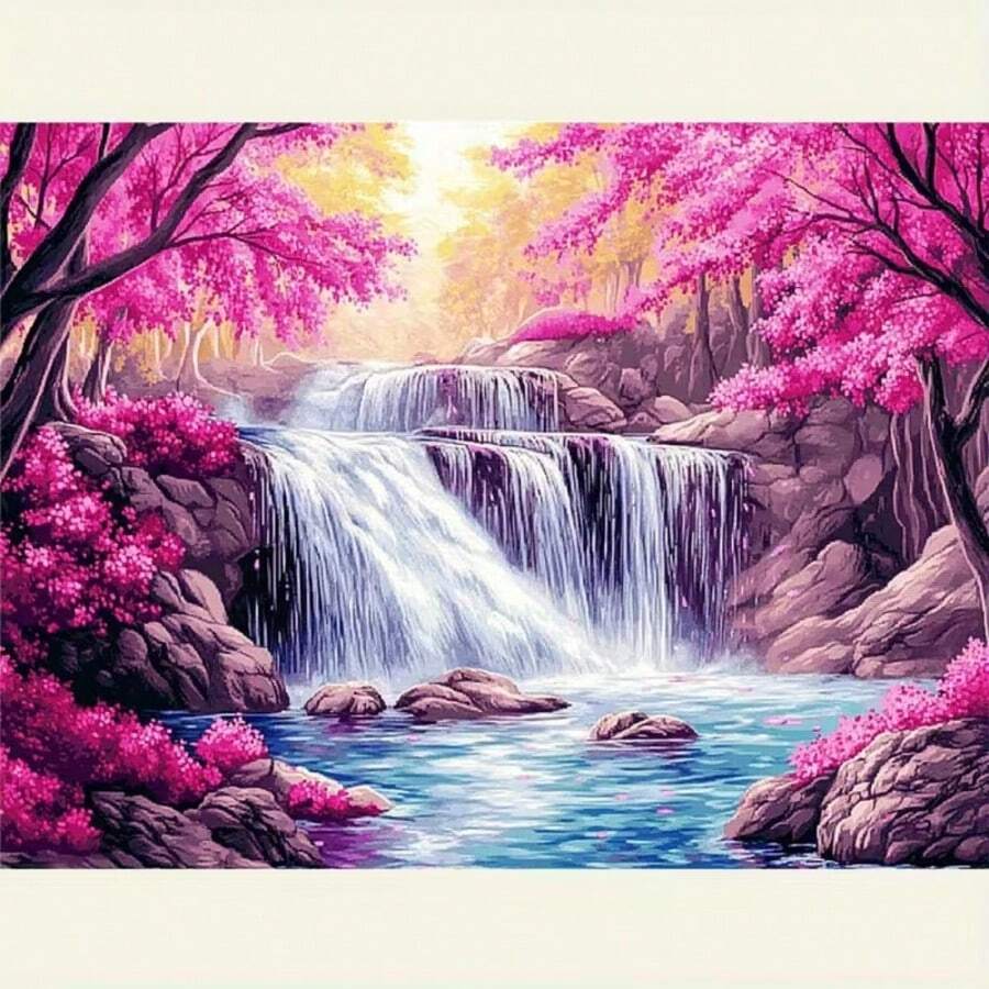 1PC DIY 5D Diamond Painting Kit Waterfall Pattern - Round Full Drill ...