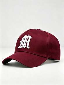 1pc Men Gothic MH Letter Embroidered Baseball Cap Adjustable Fashion Hat For Hiking Casual Street Party Travel Daily Outdoor Wear - Multi-color - View 10