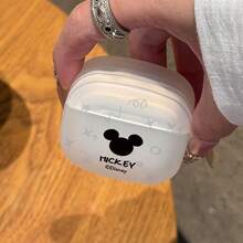 Miniso 迪士尼卡通頭像米奇米妮簡約情侶藍牙耳機保護套 兼容AirPods1/2/3/4/5/AirPodsPro/Pro2耳機倉 - 白色 - 查看 5