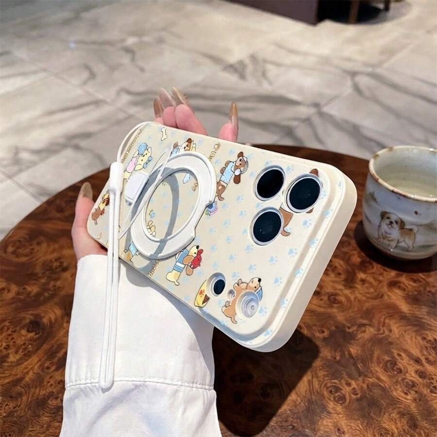 New Liquid Silicone-Like Phone Case With Stand And Hand Strap, Cute ...