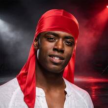 ZTZI Lky Satin Durag For Men, Extra Long Tail Wide Strap Doo Rag, Soft Smooth Head Wrap, Wave Cap For 360 Waves, Hip Hop Hair Accessory - IK4801 - View 21