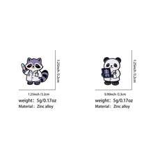 Cartoon Raccoon Panda Doctor Enamel Pins, Cute Medical Lapel Badge, Metal Animal Brooch For Backpack Jacket Hat , Lovely Gift For Healthcare Workers - Multicolor - View 10
