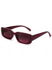 1pc Women's Plastic Square Frame Fashion Glasses, Large Frame Casual ...