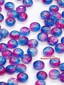 100pcs 6mm Glass Beads Suitable For DIY Crafting' - Multicolor - View 4