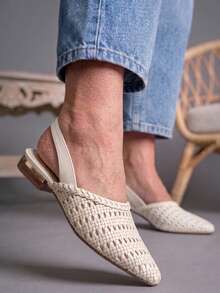 Women Flats - NEGRO-bEIGE - View 3
