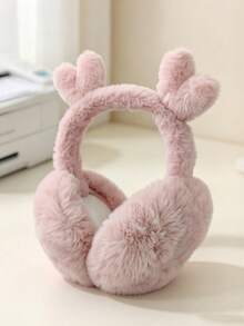 Winter Cute Deer Horn Plush Earmuffs, Foldable Ear Warmers, Student Ear Protectors - Multicolor - View 12
