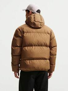Nike Men's AS M NK CLUB Down HOOD Down Jacket - Thick Down Jacket - Short IM5557-270 - Brown - View 2