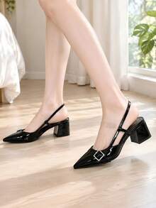 Women Heeled Sandals - Black - View 5