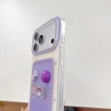 Large Window Contrast Lens Frame Splatter Dot Phone Case With Card Slot ...