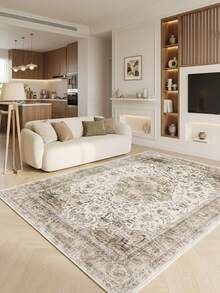 Decomia -Digitally Printed Living Room Rug, Kitchen Rug, Runner - Red and White - View 2