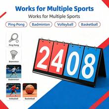 1PC Digital Portable Table Top Flip Scoreboard For Basketball Soccer Badminton Volleyball Outdoor Sports Multi-Functional Coaches Sports Competition Score Keeper Portable Multi-Sport Game Scoreboard - Multicolor - View 3
