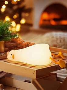 1 cái đèn ngủ hình vịt dễ thương, đèn LED silicone cảm biến chuyển động sạc USB, điều chỉnh độ sáng 3 mức, hẹn giờ, đèn trang trí phòng ngủ và phòng khách - Nhiều màu - Xem 8