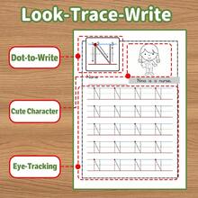 Cuaderno de ejercicios de trazado de letras para niños, práctica de ...