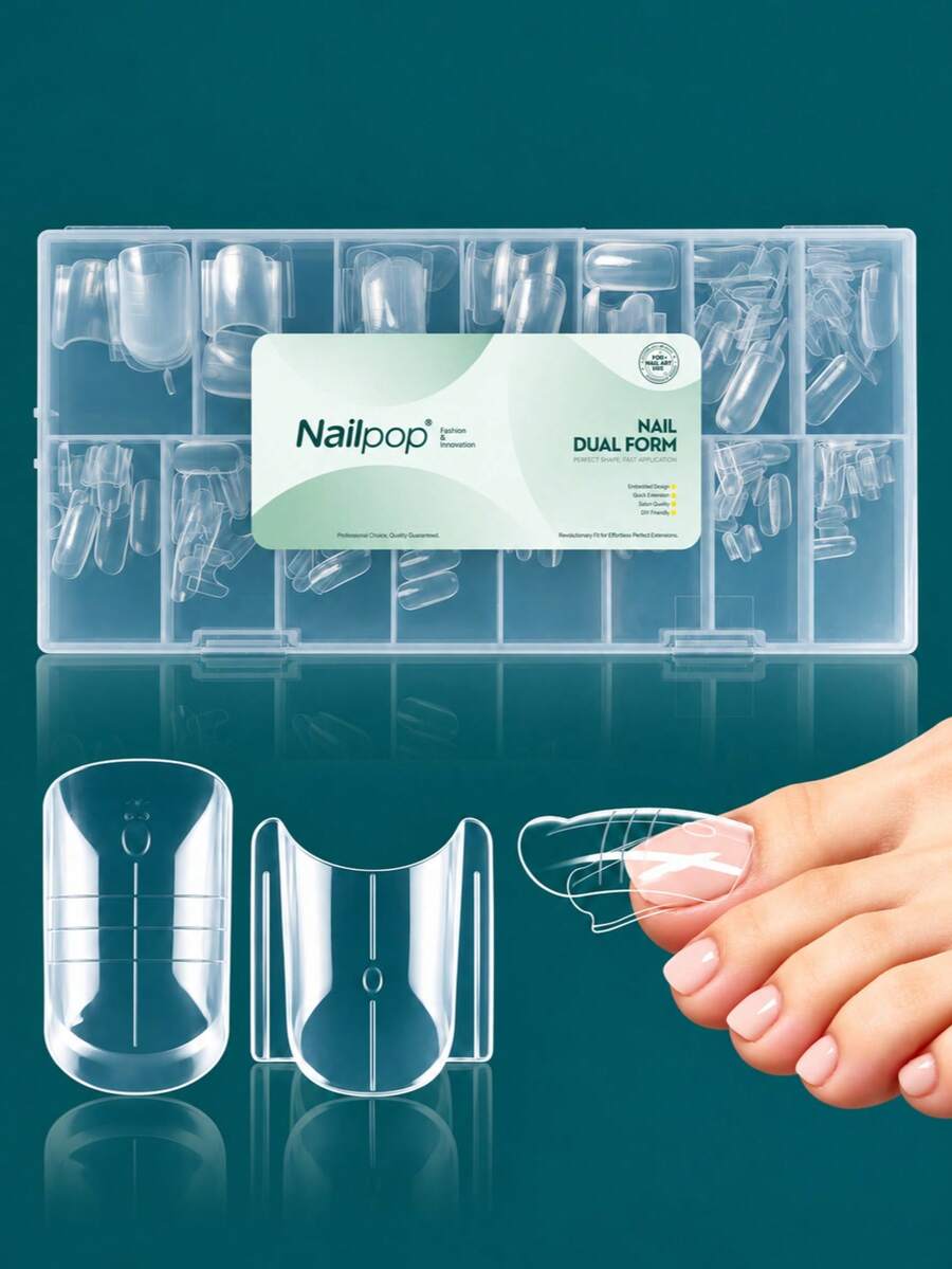 Dual-Effect Foot Nail Extension Mold, High-Transparency Flexible ...