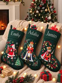 Personalized Nutcracker Christmas Stockings,Custom Family Stockings With Name,Monogrammed Stocking,Holiday Decorations ,2026 Christmas Gift - Multicolor - View 2