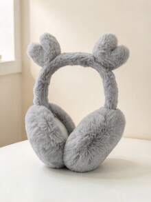Winter Cute Deer Horn Plush Earmuffs, Foldable Ear Warmers, Student Ear Protectors - Multicolor - View 5