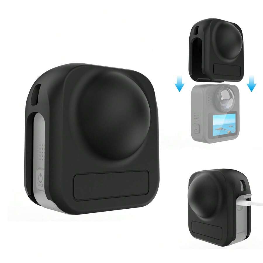 For MAX2 PULUZ Body Lens Silicone Protective Cover (Black) - View 1