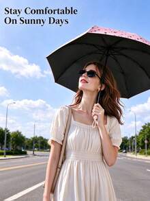 Polka Dot Mini Folding Umbrella, Portable Pocket-Sized Travel Umbrella With Capsule Storage Case, Lightweight And Foldable, Suitable For Daily Outdoor Use, Multiple Colors Available - Multicolor - View 2