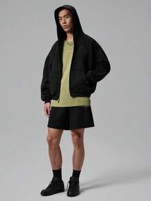 Jordan Men's AS M J BRK OVZ FLC FZ BB Knit Sweatshirt Sweatshirt IM8932-010 - Black - View 6