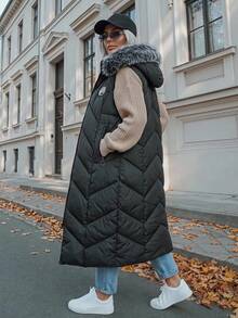Dewberry Z6707 Women's Vest - Black - Black - View 3