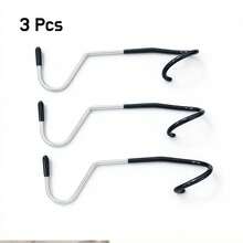 3pcs No-Drill Tail Hooks, Stainless Steel Non-Slip Hanging Rack For Camping Balcony Outdoor Light Pole Tent Pole - One Size - View 3