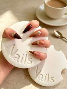 Handheld Letter Nail Art Display Board, Portable Nail Art Photography Prop, Nail Art Display Tray, Suitable For Displaying Wearable Nail Art And DIY Nail Art Works, Nail Technician Supplies, Nail Supplies, Salon Decor, Nail Art - Multicolor - View 4