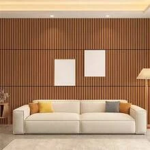10pcs 30x30cm 3D Stereoscopic Wood Grain Grille Wall Sticker/Ceiling Sticker, Self-Adhesive Imitation Wood Lattice Vinyl Wall Panel, Waterproof Thickened Grid Panel, Sound Insulation, Suitable For All Indoor Spaces - C - View 10