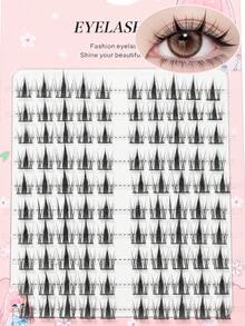 100pcs Large Capacity Self-Adhesive False Eyelash Clusters, Natural Lightweight Single Cluster False Eyelashes, Reusable Segmented Eyelashes, Suitable For Beginners DIY Daily Makeup - View 7