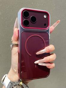 Candy Color Gradient Clear Phone Case Compatible With IPhone 17 Pro Max 17 Pro 17 16 Pro Max 16 Pro 16 15 Pro Max 15 Pro Max 15 Pro 15 14 Pro Max 14 Pro 14 13 Pro Max 13 Pro 13 11 12 Clear Ombre Shockproof Back Cover - Gradient Red - View 3