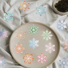 50pcs Colorful Snowflakes Stickers For Adults Teens Sticker Enthusiasts Scrapbooking Journaling Seals And Stickers Add A Fun Touch To Your Devices! - Multicolor - View 10