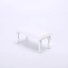 1pc 1:12 Dollhouse Miniature Furniture Model Living Room Micro Scene Whitewood Square/Round Coffee Table, Suitable For Gifts - Multicolor - View 19