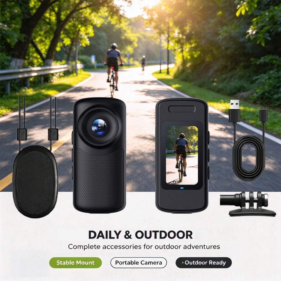 Action Camera, Mini Pocket Camera With 130° Wide Angle, Magnetic Design ...