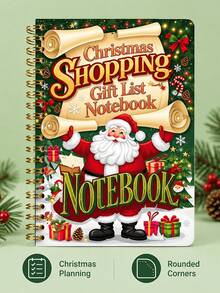 Christmas Gift Card Book For Her, Holiday Gift Card Storage Book With Slots,Santa Claus Theme Spiral Notebook, Holiday Greeting Card Collection Album,Cute Pink Christmas Gift Card Holder, Christmas Gift For Wife, Girlfriend, Mom - Multicolor - View 6