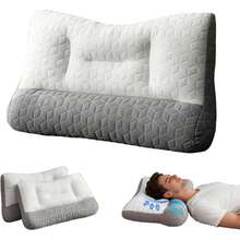 Cervical Pillow For Neck Support, Breathable Fabric Ergonomic Neck Pillow ,Neck And Shoulder Pillow For All Sleeping Positions, Comfort Cervical Neck Pillow , Ergonomic Pillow,Neck Pillow Cervical Pillow For Neck, Cervical Contour Neck Support Pillow - White - View 13