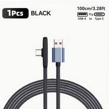 Cáp sạc nhanh USB Type C 100W, dây cáp dữ liệu góc vuông 90 độ, cáp sạc nhanh và truyền dữ liệu cho điện thoại di động tương thích với iPhone, iPad và , quà tặng Halloween/Giáng sinh/Mùa đông - Nhiều màu - Xem 12