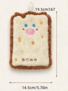 4pcs Cheese Series Hand Towels Kitchen Bathroom Hanging Cloth Coral Fleece Handkerchief Korean Style Hand Towels - Multicolor - View 10