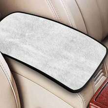 1pc Black & White Universal Car Armrest Box Pad, Plush Car Interior Center Console Cover, Armrest Box Protective Cover Interior Accessory - A - View 10