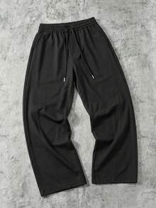 1pc 's Sweatpants, Men's Sports Pants, Elastic Waist, Back Pocket, 3D Stitching Design, Casual Sports Style, Machine Washable, Suitable For Outdoor, Daily Commute, Home Leisure, Campus Wear, Men's Casual Long Pants - Black - View 6