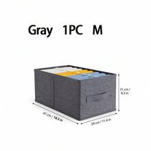 1/2件裝多色布製可折疊內衣胸罩收納整理盒，可水洗居家衣櫥內衣收納盒 - 灰色 - 查看 9