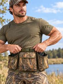 Multifunctional Saddle Hunting Gear Accessories With Camouflage Print Large Tree Stand Bag For Hunters Wear-Resistant Shell Bags Perfect For Woods Hiking Construction Holster Utility Belt Tactical Gear Vest Hunting Accessories For Men - Camouflage - View 3